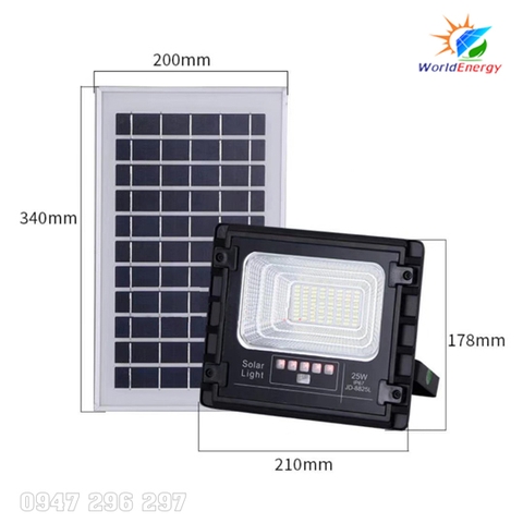 Đèn pha năng lượng 25W JINDIAN (JD-8825L)