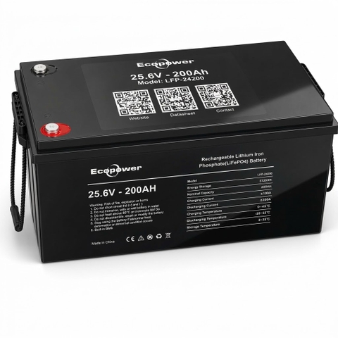 Pin Lithium Ecopower 24V 200Ah LiFePO4 | 5.12kWh | Giá Tốt