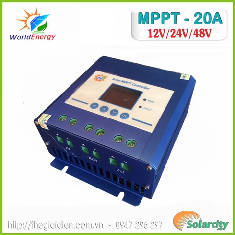 Điều khiển sạc MPPT 20A 12V-24V-48V Auto