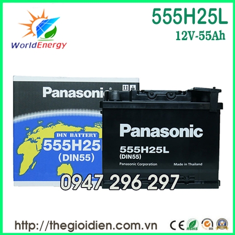 Ắc quy Panasonic 12V-55Ah (DIN 555H25L)