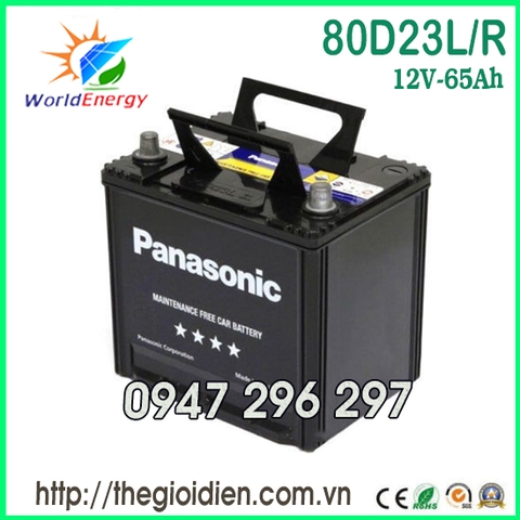Ắc quy Panasonic 12V-65Ah (80D23L/R)