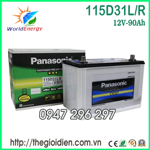 Ắc quy Panasonic 12V-90Ah (115D31L/R)