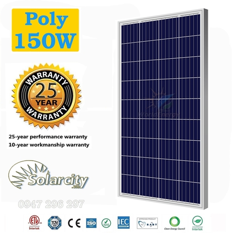 Tấm pin mặt trời Poly 150W SolarCity