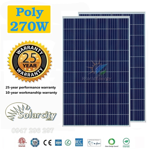 Tấm pin mặt trời Poly 270W SolarCity
