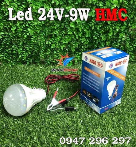 Bóng Led 24V - 9W HMC kẹp cá sấu