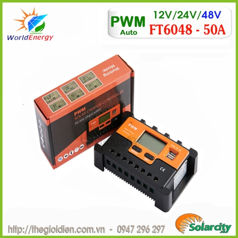 Bộ điều khiển sạc PWM 50A - 48V (FT6048)