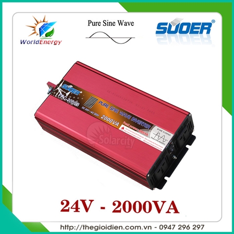Inverter sin chuẩn Suoer 2000W - 24V