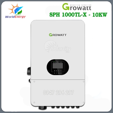Inverter Hybrid Growatt 10KW 1Pha (SPH10000TL-X)