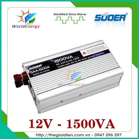 Máy kích điện 12V-1500VA Suoer