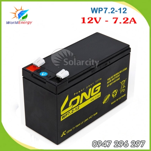 Ắc quy Long 12V-7.2AH (WP7.2-12)