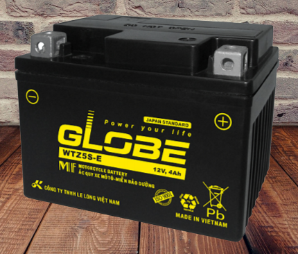 Ắc quy xe máy Globe 12V- 4Ah (WTZ5S-E)