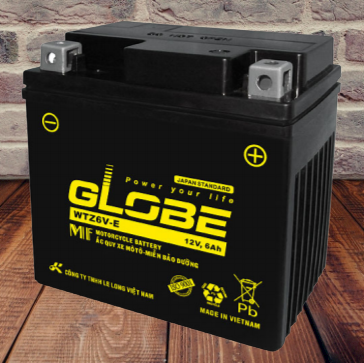 Ắc quy xe máy Globe  12V-6Ah (WTZ6V-E)