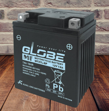 Ắc quy xe máy Globe 12V- 7Ah (WTZ7L-BP)