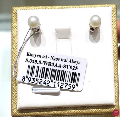 Khuyên tai ngọc trai Akoya 65A502S001