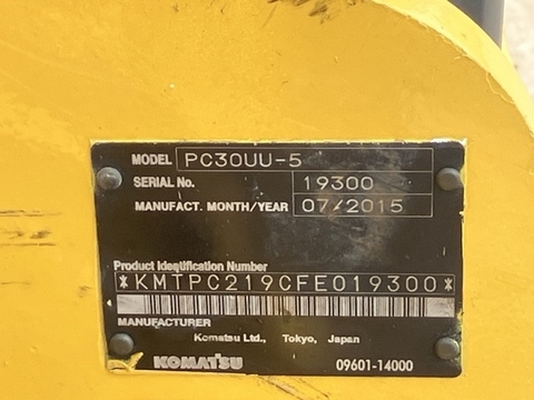 Komatsu PC30UU-5 19300 (máy xúc)