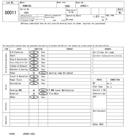 Lu rung mini Komatsu JV40C-1-1423