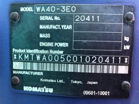 Xúc lật mini Komatsu WA40-3EO-20411