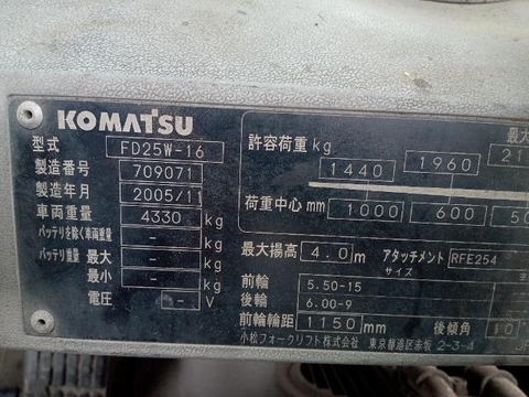 Komatsu FD25W-16-709071