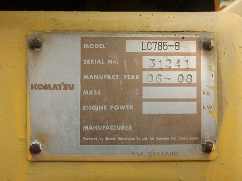 Cẩu bánh xích cần hộp Komatsu LC785-6-31241