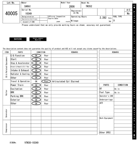 Combined Roller SAKAI TW352-10349
