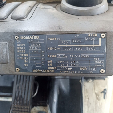 Komatsu FD30T-17-329308 sản xuất 2014
