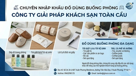 Chuyên nhập khẩu đồ dùng buồng phòng khách sạn