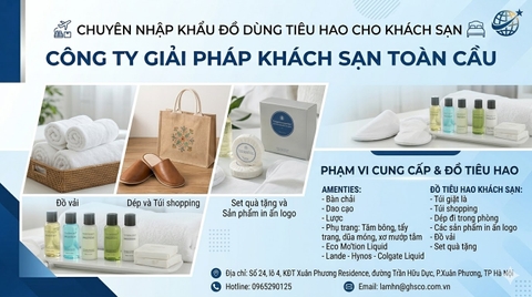 Chuyên nhập khẩu đồ dùng tiêu hao cho khách sạn