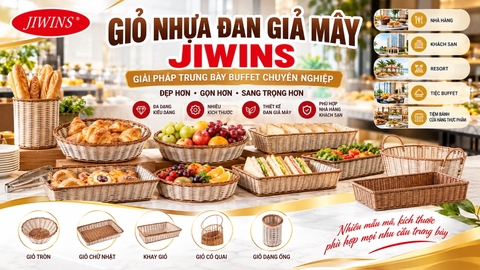 Khám phá bộ sưu tập giỏ đan giả mây JIWINS đa dạng kiểu dáng, kích thước