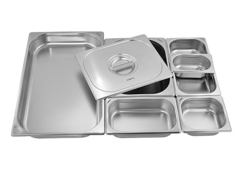 Khay GN 2/1 inox: 65mm/ 100mm/ 150mm/ 200mm