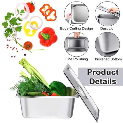 Khay GN 2/1 inox: 65mm/ 100mm/ 150mm/ 200mm