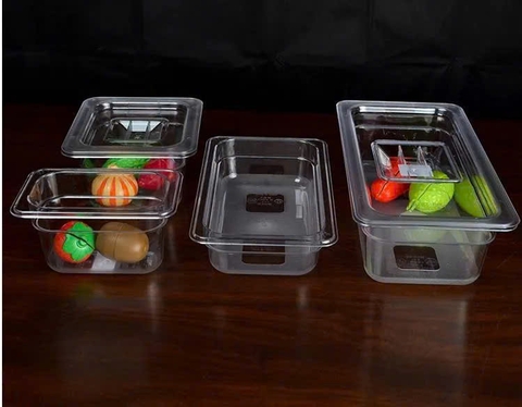 Khay GN 1/2 nhựa PC (Polycarbonate): 65mm/ 100mm/ 150mm/ 200mm