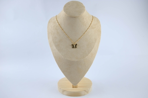 Dây chuyền xích hạt đính charm bướm