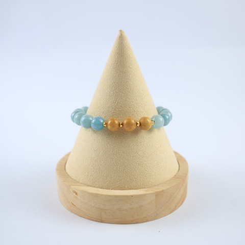 Vòng tay đá và xương điểm hạt GP hematite