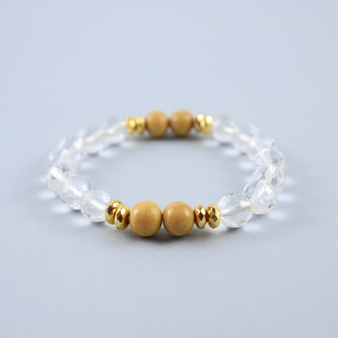 Vòng tay chun đối xứng đá, xương và GP Hematine