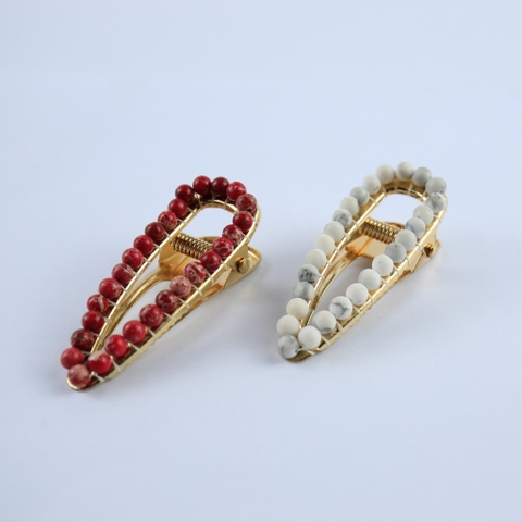 Kẹp tóc đính đá bán quý hình tam giá