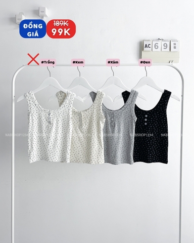 (SC99K) Áo Croptop Số 69-M 5527 3 Lỗ Hoạ Tiết Hoa 60/40