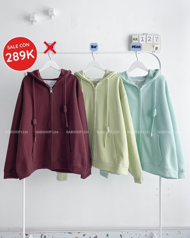 (S30K) Áo Khoác Số 127-B Hoodie Zip Trơn QC