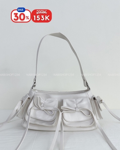 (S30%) Túi Số 93-T Da Kẹp Nách Túi Hộp Nơ