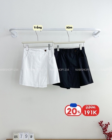 (S20%) Quần Short Số 79-D 2425 Giả Váy Tà Đắp