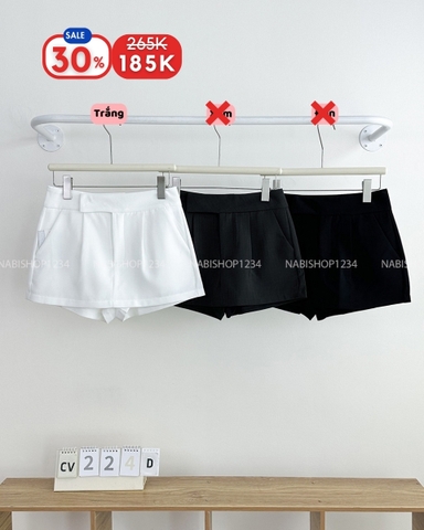 (S30%) Chân Váy Số 224-D 3247 Ngắn Đai Nút