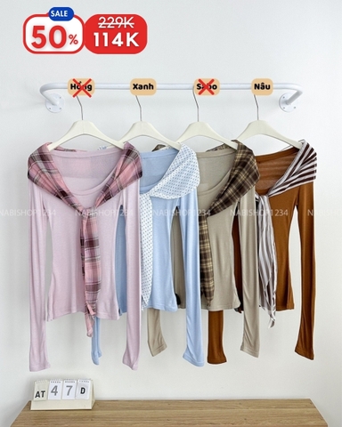 (S50%) Áo Thun Số 47-D TD Thun Giấy Kèm Khăn
