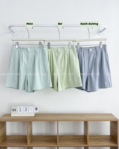 Quần Short Số 131-B 1218 Kaki Xếp Li