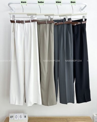 Quần Tây Số 6-B 986 OS Đai 2 Nút + Nịt