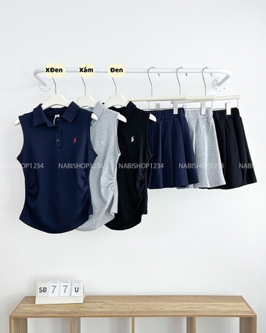 Set Đồ Số 77-U Tay Hến Ngựa Nhún Eo + CV