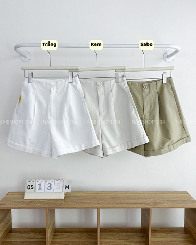 Quần Short Số 135-M 6095 Lưng Cao Túi Hông