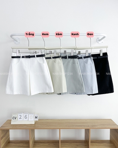 Chân Váy Số 260-M 6101 Ngắn Xẻ Giữa + Nịt