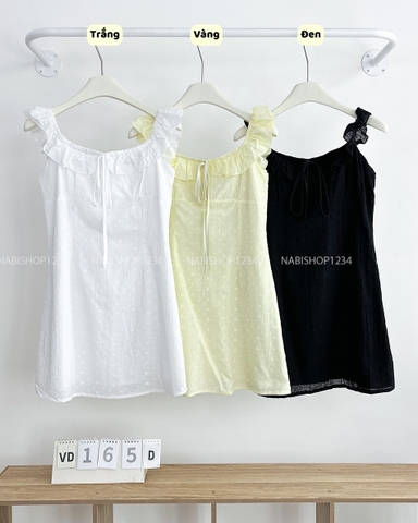 Váy Số 165-D 3727 2 Dây Bèo Thô Thêu Hoa