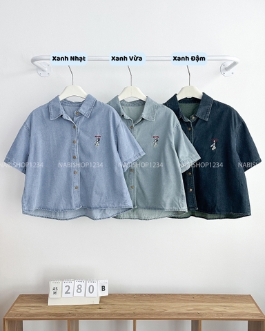 Áo Sơ Mi Số 280-B 6519 TN Denim Mickey
