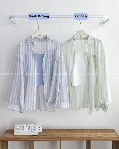 Áo Sơ Mi Số 293-D TD Sọc + 2 Dây