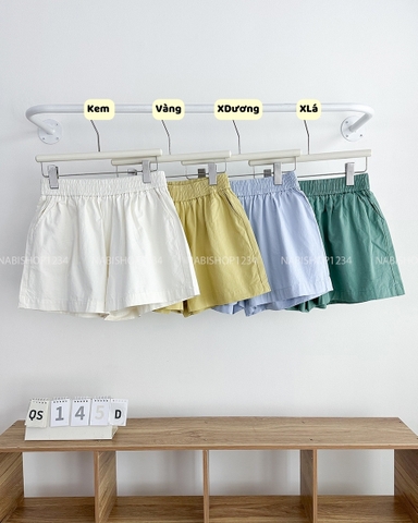 Quần Short Số 145-D 3558 Trơn Lưng Thun